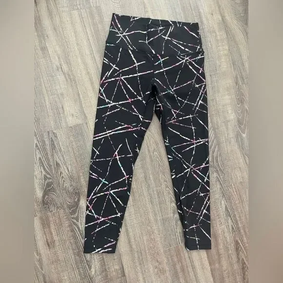 ZYIA Abstract Hi Rise 7/8 Length Leggings Sz 6/8 - Picture 10 of 10